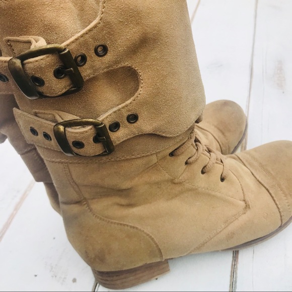 Tan Combat Boots - Picture 2 of 6